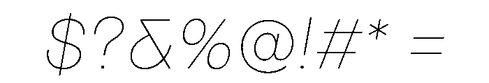 Noigrotesk ThinItalic Instance Font OTHER CHARS