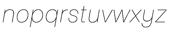 Noigrotesk ThinItalic Instance Font LOWERCASE