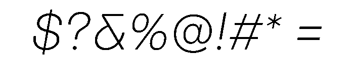 Noigrotesk UltraLightItalic Instance Font OTHER CHARS