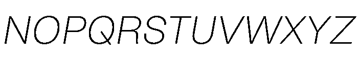 Noigrotesk UltraLightItalic Instance Font UPPERCASE