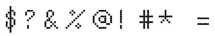 Nono DotUnlicensed Font OTHER CHARS