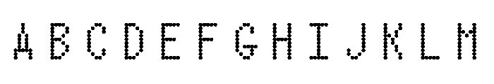 Nono DotUnlicensed Font UPPERCASE