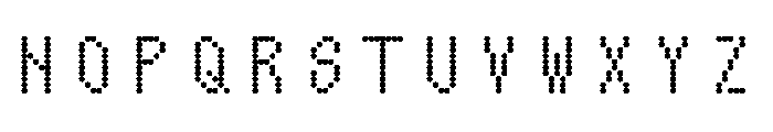 Nono DotUnlicensed Font UPPERCASE