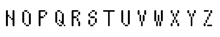 Nono TubeUnlicensed Font UPPERCASE