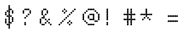 NonoUnlicensedShaky Regular Instance Font OTHER CHARS