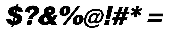 Normal Grotesk BlackItalic Font OTHER CHARS