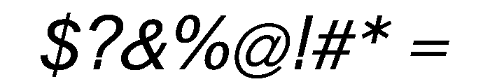 Normal Grotesk Italic Font OTHER CHARS