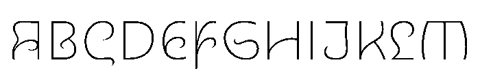 Nouveau HairThistle Font UPPERCASE