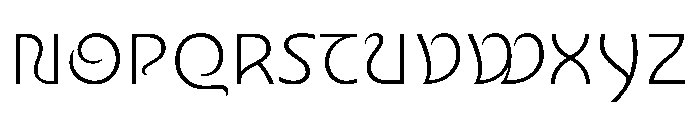 Nouveau ThinThistle Font UPPERCASE