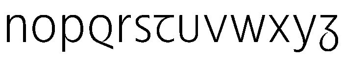 Nouveau ThinThistle Font LOWERCASE