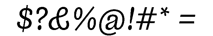 NouveauGrande Italic Font OTHER CHARS