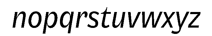 NouveauGrande Italic Font LOWERCASE