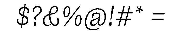 NouveauGrande LightItalic Font OTHER CHARS