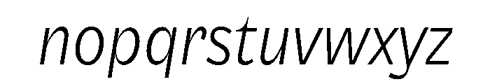 NouveauGrande LightItalic Font LOWERCASE