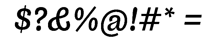 NouveauGrande MediumItalic Font OTHER CHARS