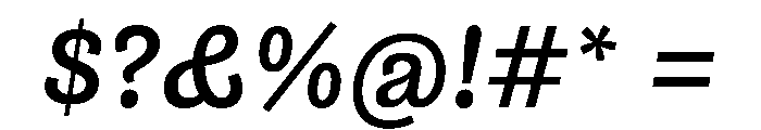 NouveauGrotesque MediumItalic Font OTHER CHARS