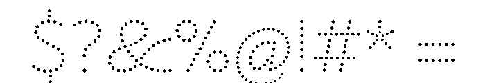 NouveauLed LightGingko Font OTHER CHARS
