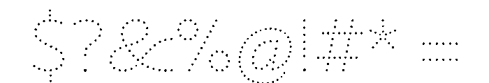 NouveauLed ThinCrocus Font OTHER CHARS