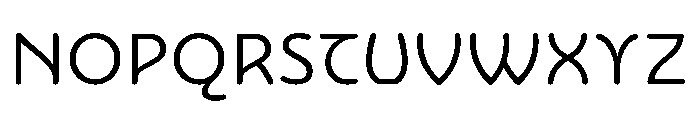 NouveauQuellstift LightGingko Font UPPERCASE