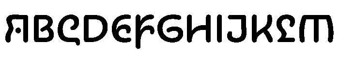 NouveauQuellstift MediumThistle Font UPPERCASE
