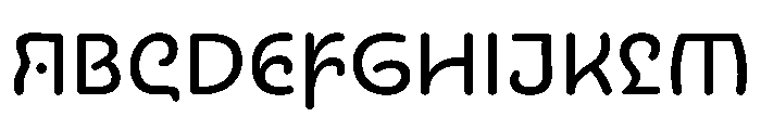 NouveauQuellstift RegularThistle Font UPPERCASE