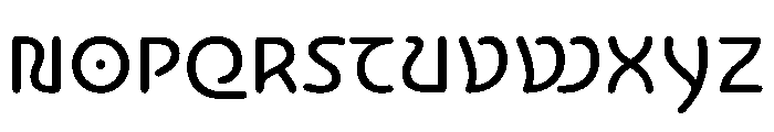 NouveauQuellstift RegularThistle Font UPPERCASE