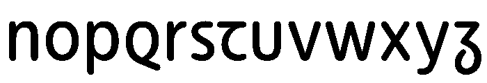 NouveauQuellstift RegularThistle Font LOWERCASE