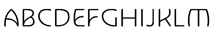 NouveauQuellstift ThinGingko Font UPPERCASE