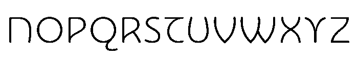NouveauQuellstift ThinNenuphar Font UPPERCASE