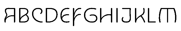 NouveauQuellstift ThinRose Font UPPERCASE