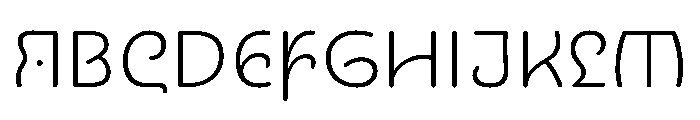 NouveauQuellstift ThinThistle Font UPPERCASE