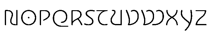 NouveauQuellstift ThinThistle Font UPPERCASE