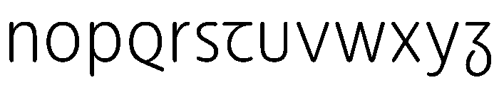 NouveauQuellstift ThinThistle Font LOWERCASE