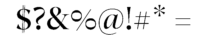 Novela DisplayRegular Font OTHER CHARS