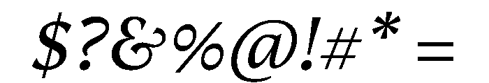 Novela RegularItalic Font OTHER CHARS