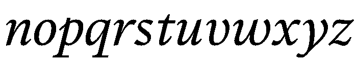 Novela RegularItalic Font LOWERCASE