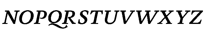 Novela SemiboldItalic Font UPPERCASE
