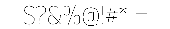 Noway Thin Font OTHER CHARS