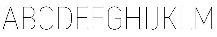 Noway Thin Font UPPERCASE