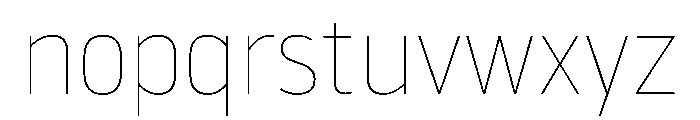 Noway Thin Font LOWERCASE