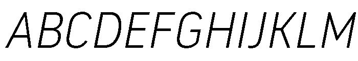 NowayLight Italic Font UPPERCASE