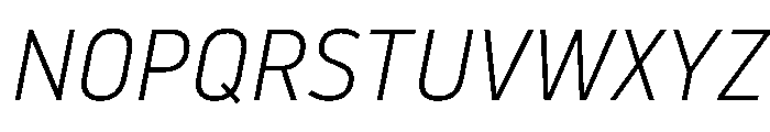 NowayLight Italic Font UPPERCASE