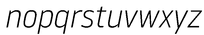 NowayLight Italic Font LOWERCASE