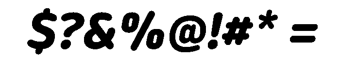 NowayRound BoldItalic Font OTHER CHARS