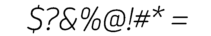 NowayRound LightItalic Font OTHER CHARS