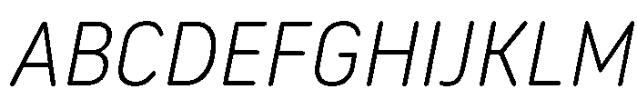 NowayRound LightItalic Font UPPERCASE
