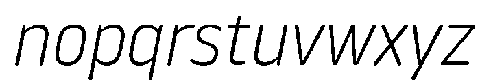 NowayRound LightItalic Font LOWERCASE