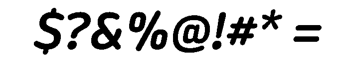 NowayRound MediumItalic Font OTHER CHARS