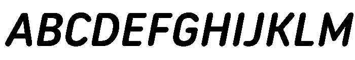 NowayRound MediumItalic Font UPPERCASE