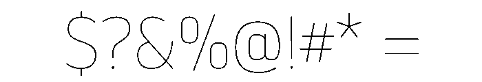 NowayRound Thin Font OTHER CHARS